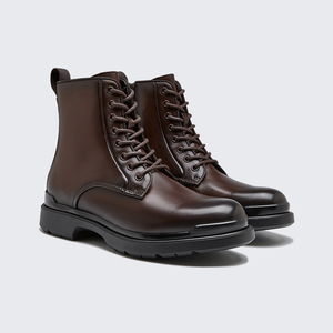 Botas de Tobillo de Cuero Hechas a Mano de Alta Calidad con Cordones para Hombre - Product Image 1