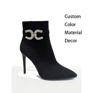 Fabricante Chino de Botines de Tacón de Aguja para Mujer, con Punta en Pico, Etiqueta Blanca, para Venta al Por Mayor - Product Image 2