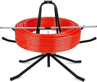 Support de tuyau pour tuyaux PEX/PE-RT enroulés - Distributeur rotatif de serpentins de chauffage au sol en acier robuste pour usage hôtelier