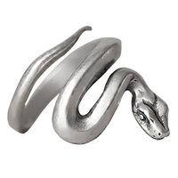Bague rétro antique en cuivre, motif serpent, ouverte et réglable, pour l'index
