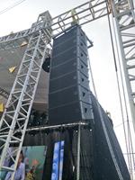 Système de Son DBK Pro avec Enceinte Line Array Double 10 Pouces et Caisson de Basses Double 18 Pouces en Bois pour Concerts et Églises