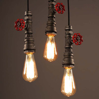 Luminaire suspendu vintage industriel en fer E27, style steampunk, pour restaurants et bars