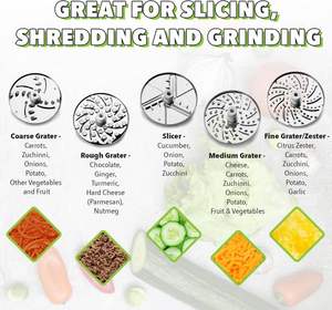 Rallador de Queso Rotatorio <span class=keywords><strong>IBILI</strong></span> Mouli 3 en 1, Manual, Apto para Lavavajillas |   Hecho en China |   Cortador de Verduras <span class=keywords><strong>Mandolina</strong></span>, Picador de Queso Parmesano - Product Image 2