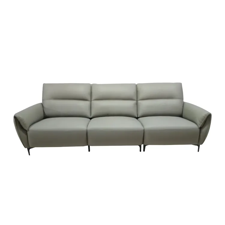 Juego de sofás seccionales en forma de I de tres asientos personalizados, sofá de salón de cuero sintético suave y cómodo a bajo precio