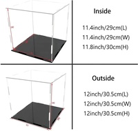 Vitrine portable en acrylique transparent avec montage facile pour objets de collection et figurines, rangement domestique