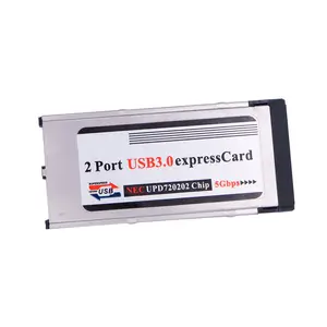 एक्सप्रेस कार्ड USB3.0 करने के लिए 2 पोर्ट विस्तार कार्ड एन ई सी चिप 34mm लैपटॉप एक्सप्रेस कार्ड