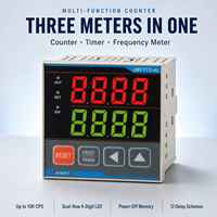 Compteur électronique multifonctionnel JMFT de haute précision, double affichage LED, compteur numérique, minuterie, fréquencemètre, mémoire de coupure de courant