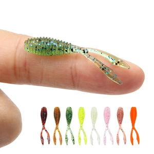 Señuelo de pesca suave doble cola señuelo de pesca suave 20 unids/lote 0,4g 3,5 cm Ajing Rockfish Jig Swimbait gusano Lucio señuelo cebo - Product Image 3