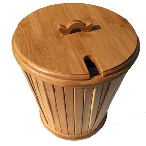 Seau à thé rétro en bambou, plateau à thé, filtre, drainage, seau pour résidus de thé, seau pour eaux usées domestiques, poubelle, thé Kung Fu - Product Image 1