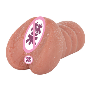 Godet de <span class=keywords><strong>masturbation</strong></span> double orifice, type 'Airplane Cup', marron, avec effet gorge profonde 3D, élastique, inodore et réaliste pour simulation orale - Product Image 4