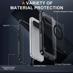 Coque robuste magnétique pour Google Pixel 11 Pro XL 10 Pro 10A 9 8 9A, protection intégrale du corps, protection d'écran sensible intégrée - Product Image 5