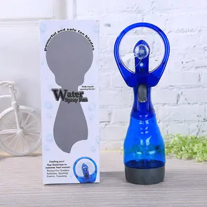 Açık plastik Mini soğutma hava fanı Mister sprey el taşınabilir su şişesi Fan ile spor plaj kamp seyahat için