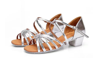 Chaussures de danse latine salsa classiques à lanières noires, chaussures de danse de salon flexibles avec talon de 3,5 cm pour filles