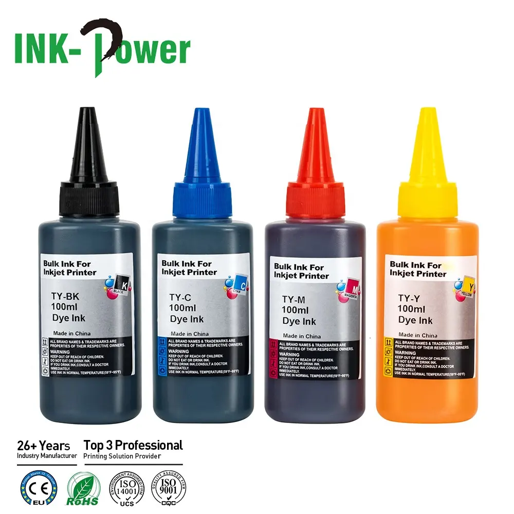 30ml 70ml 100ml 250ml 500ml 1000ml 1L evrensel Pigment boya Tinta renk şişe kiti dolum mürekkep Epson HP Brother Canon yazıcı için