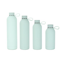 Thermos à vide en acier inoxydable à col étroit avec logo personnalisé, sublimation, bouteille d'eau de sport pour la salle de sport avec poignée