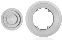 Diffuseur d'air circulaire en aluminium pour climatisation, grille moderne industrielle pour plafond, idéal pour salon et sous-sol, taille personnalisable