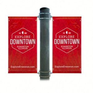 Banderas de Vinilo Personalizadas para Postes de Luz, Soportes para Banderas, Banderas Resistentes de 18OZ para Exteriores para Campañas - Product Image 1