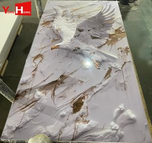 <span class=keywords><strong>Plaque</strong></span> en cristal <span class=keywords><strong>de</strong></span> carbone mat, marbrure, estampage à chaud, 3 mm, PVC brillant, imitation marbre, panneaux muraux - Product Image 5