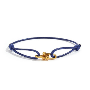 Braccialetto Regolabile con Nodo Scorrevole per Donne e Uomini, Charm a Forma di Ferro di Cavallo in Acciaio Inossidabile, Regalo Unisex per l'<span class=keywords><strong>Amicizia</strong></span> - Product Image 3