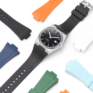 สายนาฬิกาซิลิโคนแบบปลดเร็วสำหรับนาฬิกา <span class=keywords><strong>Tissot</strong></span> <span class=keywords><strong>Prx</strong></span> 35 มม. 40 มม. สำหรับผู้หญิงผู้ชาย สายยางเปลี่ยนขนาด 11 มม. 12 มม. - Product Image 2