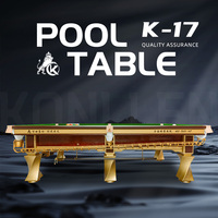 Table de billard KONLLEN 9 pieds, bois massif, finition piano, pieds, distributeur direct d'usine, vente en gros, OEM personnalisé