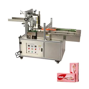 SUS304 stainless food box packing semi automatic both side folder gluer sealing machine for biscuit bread bagged coffee