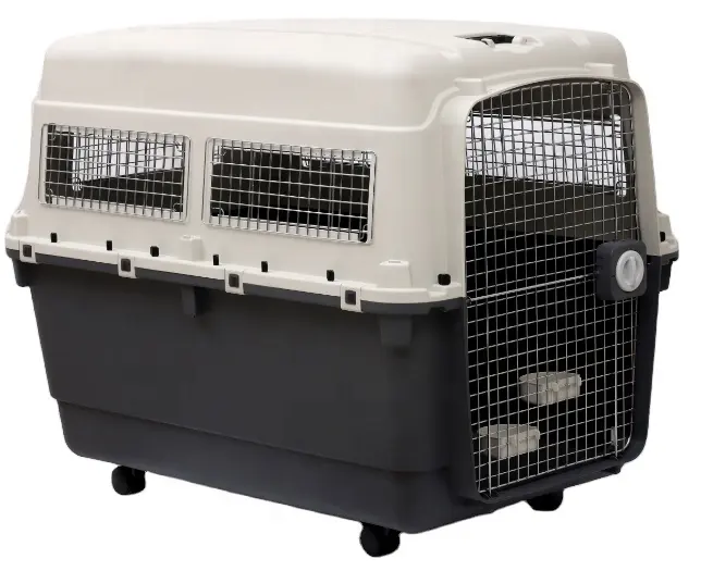 trade assurance airline approved plastic travel pet dog transport carrier cage kennel