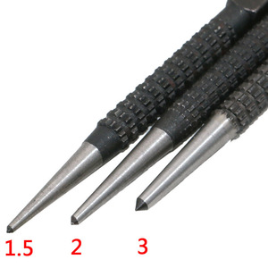 Kit d'outils de poinçonnage du cuir, poinçons ronds de 1,5, 2 et 3 mm pour le positionnement des trous, artisanat DIY - Product Image 1