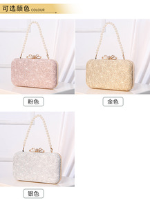 2024 nuevo bolso de noche con vestido bolso estilo elegante moda encaje embrague teléfono - Product Image 4