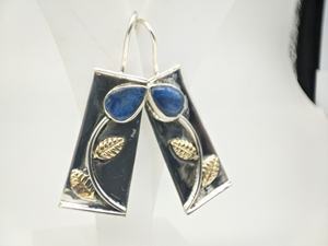 ต่างหูห้อยประดับพลอยไคยาไนต์สีน้ำเงินธรรมชาติ งานแฮนด์เมดสุดหรู เงินแท้ 925 สไตล์วินเทจ สำหรับผู้หญิง แฟชั่น งานแต่งงาน ของขวัญ - Product Image 4