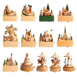 Regalo di <span class=keywords><strong>compleanno</strong></span> in legno creativo per la decorazione della stanza dei bambini ha inciso il primo <span class=keywords><strong>compleanno</strong></span> di natale all'ingrosso del carillon - Product Image 5