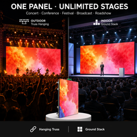 Pantalla LED de Alquiler de Alta Definición P3.91, Pantalla LED Curva para Video Wall, Gabinete Ligero, Pantalla LED para Conferencias, Iglesias, Eventos y Escenarios
