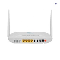 Best Seller 2.4G/5G WiFi Wireless ONT 6821M 4GE Gpon ONU dengan 2 Antena Peralatan Fiber Optik FTTH ONT