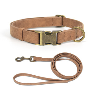 Verstelbare Lederen Halsband En Riem Voor Kleine Middelgrote Honden Halsband Voor Huisdieren Met Metalen Gesp Luxe Hondenhalsband - Product Image 3