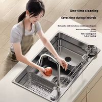 Meilleures ventes : Ensemble lave-tasses de cuisine moderne à affichage numérique avec design cascade en 2026.