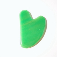 Outil de massage pour la peau rose DIY, pierres Gua Sha en aventurine verte pour le corps