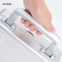 Pour Koncai valise de maquillage dure Portable Mini sac cosmétique à bandoulière avec organisateur de mallette à outils en aluminium de grande capacité