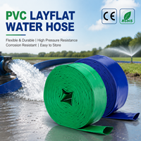 Tuyau plat en PVC haute pression pour évacuation d'eau, tuyau d'irrigation flexible, tuyau de transfert d'eau pour pompe, fourniture d'usine