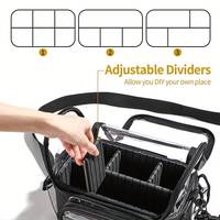 Sac à Pinceau de Maquillage de Grande Capacité Sac à Dos de Maquillage de Beauté en PVC Imperméable avec Bandoulière