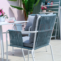 Ensemble table et chaises de jardin d'extérieur en aluminium avec corde élégante Prix