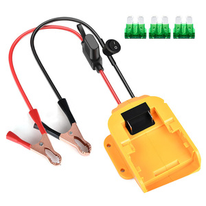 Adaptateur de démarreur de voiture 18V pour batteries Makita, Milwaukee, <span class=keywords><strong>Dewalt</strong></span> – Câbles de démarrage automobile avec interrupteur à fusible - Product Image 3