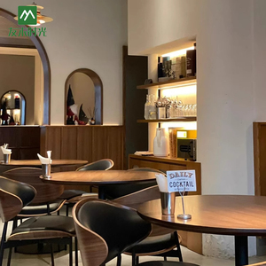 מותאם אישית רטרו תעשייתי בסגנון עץ מלא אוכל כסאות שולחן אוכל בית קפה מסעדה מסחרי שולחן עץ שולחן - Product Image 4