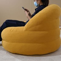 타타미 롤 패키지 진공 압축 소파 세트-모듈형 접이식 섹션 디자인 스펀지 패브릭 커버 노란색 3년 보증