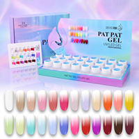 Gel UV 6-en-1 Pat Pat Gel Solide Sans HEMA Sans TPO pour Ombre Sculpting Haute Pigmentation, Gel UV DIY pour Nail Art et Salons de Manucure