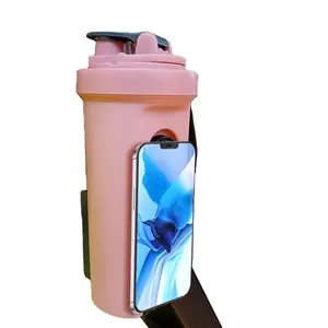 New type gym plastic water bottle can hold mobile phones with large capacity 920ml, lid and magnetic force