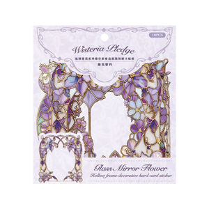 10ชิ้น/แพ็คโครงกระดูกตกแต่งขอบหน้าต่างสีสันสดใสสติกเกอร์การ์ดแพ็คกระจกเคลือบดอกไม้ชุดหน้าต่าง<span class=keywords><strong>ดอก</strong></span>ไม้ย้อนยุค - Product Image 5