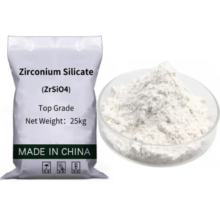 Factory Direct 65% zrsio4-Zirconium-Silicate-price 5 micron zircon silicate powder for Ceramic and Glass