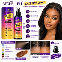 Kit de produits d'entretien pour perruques, spray teintant longue durée 4 couleurs pour perruques Lace Frontal, résistant à l'eau, marque privée, OEM, ODM, MOQ, logo personnalisé