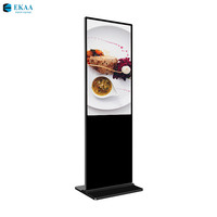 Affichage numérique LCD tactile sur pied EKAA 32 pouces pour intérieur/extérieur, signalisation publicitaire, orientation, magasins de détail, centres commerciaux