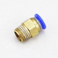 PC 1/8 ''8MM vis filetée droite pneumatique en laiton pousser pour connecter le raccord